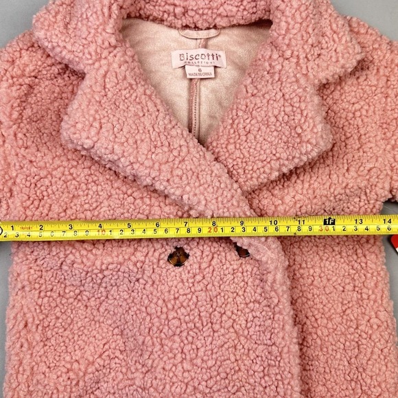Biscotti Collezioni Kids Coat‎ Girls 6 Pink Sherpa Teddy Fleece Jacket New Gift - Picture 7 of 12